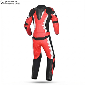 Trajes de Motociclismo de Cuero Genuino para Adultos, Color Rojo y Negro, Manga Larga, Resistentes al Viento, para Carreras de Alta Velocidad, 2026 - Product Image 2