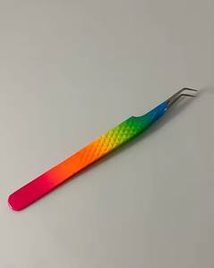 แหนบต่อขนตา Morje Surgical Rainbow  ทำจากสแตนเลส ขนาด 10 มม. ปลายแหลมแม่นยำ จับกระชับ ผิวเรียบเนียน สำหรับต่อขนตา - Product Image 4