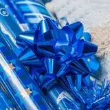 Cintas de Regalo con Lazo de Mariposa al por Mayor, Azules Metálicas, Tejidas, de Doble Cara, Impresas Digitalmente, Decorativas para el Día de San Valentín y Bodas - Product Image 6