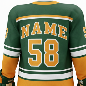 Uniforme de Hockey sobre Hielo OEM en Oferta |   Camiseta de Hockey con Logotipo Personalizado, 100% Poliéster, Transpirable e Impresa |   Ropa Deportiva Unisex para Equipos - Product Image 4