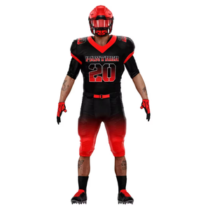 Uniforme de Fútbol Americano Personalizado de Alta Calidad, 100% Poliéster, Transpirable, de Secado Rápido, Manga Corta, Logotipo Frontal, Gran Venta - Product Image 4