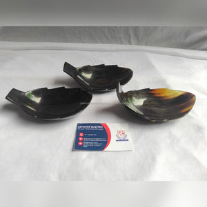 Plateau de service carré fait main en corne de buffle naturelle, plat de service haut de gamme pour salades, collations, fruits, dîner, vaisselle attrayante - Product Image 4