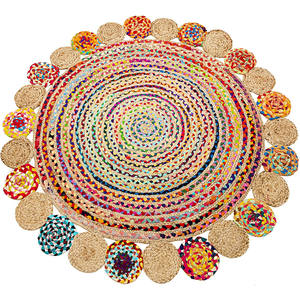 Designer Round Jute <b>Rug</b> Braided Fabulous <b>Outdoor</b> for Home Decor Braided Jute <b>Rug</b> Round <b>Large</b> <b>Outdoor</b> & Indoor Jute Carpets - Product Image 5