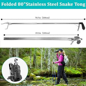 Pinzas Profesionales Plegables para Atrapar Serpientes, Pinza de Metal Resistente para Reptiles, Herramienta de Manipulación Segura con Mandíbula Ancha, Servicio OEM - Product Image 5