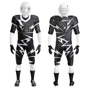 Tenue de football américain sublimée, anti-humidité, ajustée, à manches courtes, pour homme adulte, toutes saisons, jaune et noir - Product Image 5