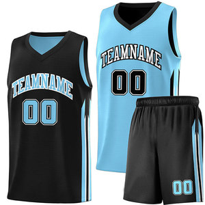 Custom Basketball Jersey Set Black Green V-Neck Sleeveless Mesh Moisture Wicking Polyester Adult Unisex Team Name Sublimation - Product Image 6