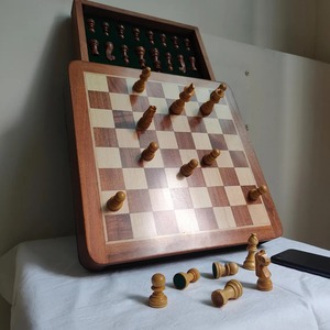 Wooden Chessboard Professional End Grain Walnut board <b>Set</b> Premium Solid <b>Wood</b> <b>Chess</b> <b>Set</b> Large <b>Wood</b> <b>Chess</b> Board Game - Product Image 6