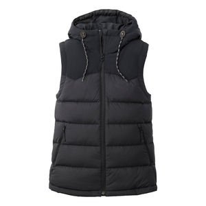 Gilet matelassé léger à capuche pour femme, manteau sans manches en duvet, vêtement bouffant personnalisé, vente en gros, OEM - Product Image 1