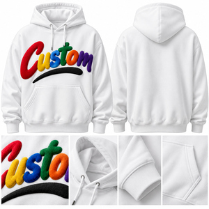 Fabricante de Sudaderas con Estampado Puff, Sudaderas con Capucha y Logotipo Personalizado, Sudaderas con Estampado en Relieve, Sudaderas de Felpa de Algodón Grueso, Ropa Urbana - Product Image 1