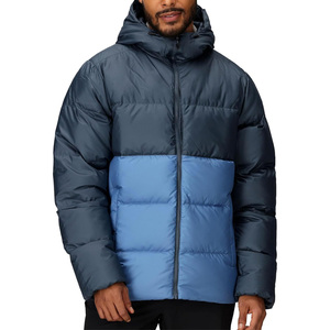 Veste matelassée longue d'hiver pour homme, impression personnalisée sur le devant, design à capuche, rembourrage 100% polyester, production directe d'usine - Product Image 1