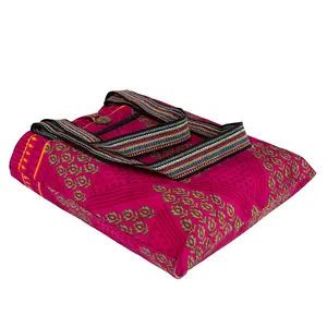 Ambachtslieden-Milieuvriendelijk-Biologisch Afbreekbaar Zijde Tote Custom Made Bag 2021 Trendy Saree-Maken Door Nepali Vrouwen Custom size Geaccepteerd Rits