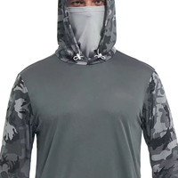 Hoodie de pêche léger sur mesure à manches longues pour homme, séchage rapide