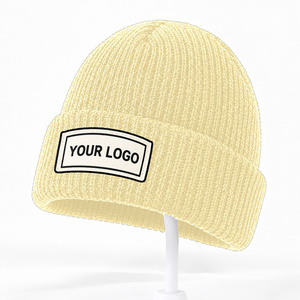 Bonnet polyvalent automne-hiver en acrylique fin tricoté, personnalisable avec logo, version coréenne, style décontracté - Product Image 3