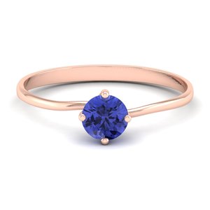REYES Minimalist 14K Gold GRA Certified Moissanite <b>Ring</b> OEM ODM Custom Design Tanzanite Gemstone Gift Fine Jewelry For Women - Product Image 5