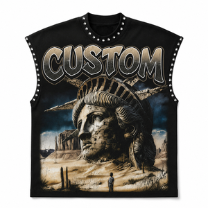 เสื้อยืดสตรีทแวร์โอเวอร์ไซส์แบบย้อมสีเอซิดประดับคริสตัลสั่งทำพิเศษ ผ้าเจอร์ซีย์คอตตอน 100% พิมพ์ลายกราฟิกโลโก้ตามสั่ง แขนสั้น ใส่ได้ทั้งชายและหญิง - Product Image 5