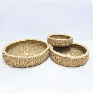 Panier de rangement en jonc tressé rond pour l'organisation de la maison – Offre spéciale - Product Image 1