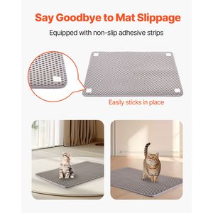 Tappetino per Lettiera Gatti a Doppio Strato 30x24 Pollici, Antiscivolo e Impermeabile, Tappetini per Animali Domestici Honeyco per Interni - Product Image 3