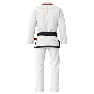 Kimono de BJJ blanc pour homme, coupe classique, 100% polyester, résistant, vêtements d'arts martiaux, taille adulte - Product Image 3