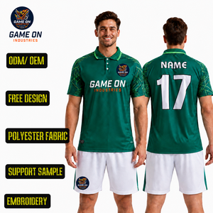 Camiseta de Fútbol Retro Personalizada por Sublimación, Uniforme de Fútbol Bordado de Manga Corta de Poliéster para Hombre, Camiseta de Fútbol Original - Product Image 1