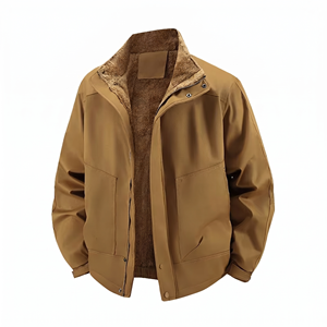 Chaqueta de Invierno para Hombre, Nueva, Ecológica, Transpirable, de Forro Polar, Cálida, con Cierre, Cuello Alto, Informal, Cortavientos, para Otoño - Product Image 1