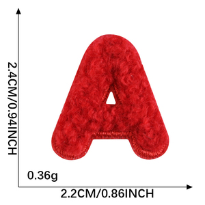 Parche de Letras del Alfabeto de Chenilla Premium, Insignia de Tela Termoadhesiva, Bordado Suave, Decoración Personalizable para Sudadera, Camisa, Gorra, Mochila - Product Image 5