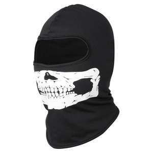 Pasamontañas Negro con Estampado de Calavera Blanca, Unisex, para Exteriores, Talla Adulto 56-58CM, Impresión por Transferencia de Calor - Product Image 3