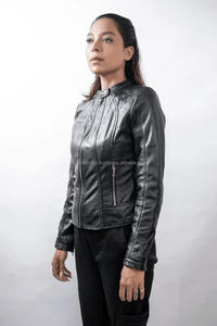 Boomletcorp Fabricants professionnels Veste en cuir à la mode Confortable Nouveau style tendance Vestes en cuir à la mode pour femmes - Product Image 3