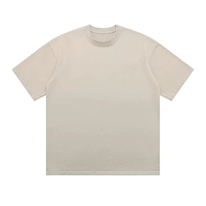 High Quality Unisex <b>Men</b> Regular Fit Formal Solid Knitted Custom <b>Men's</b> T-Shirt Vintage Acid Wash Wholesale - Product Image 5