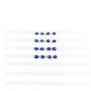 Saphirs bleus naturels de Bangkok, taille poire calibrée 3x4mm, pierres précieuses de saphir bleu naturel facettées pour la création de bijoux - Product Image 4
