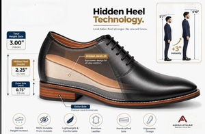 Zapatos Oxford de Hombre con Tacón Oculto y Cordones, Estilo Wingtip, Tacón Apilado, Formales de Negocios, Aumentan la Estatura, para Verano, Oficina, Boda, Ceremonia - Product Image 2