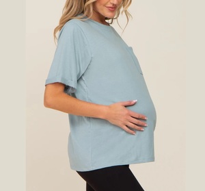 New 2026 Best Article Women's Maternity T Shirts Breathable Wholesale Nursing Pregnancy Clothing Mother Breastfeeding Tee Shirts - Product Image 3