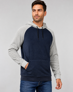 2026 Spring New High Quality Men's Slim Fit Yarn Dyed Custom Logo Casual <b>Hoodie</b> with <b>Polyester</b>/Cotton Fleece - Product Image 2