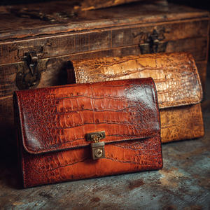 Sac à bandoulière en cuir véritable avec broderie florale, étanche et à fermeture ouverte, idéal pour la mode - Product Image 3