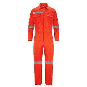 Combinaison de travail robuste haute visibilité, tenue de protection industrielle, respirante, légère, tissu durable, fermeture éclair intégrale sur le devant - Product Image 1
