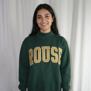 Rouse Women's <b>Black</b> <b>Turtleneck</b> University Campus Pullover School Spirit Team Apparel Custom Embroidery Lettering Private Label - Product Image 4