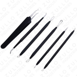 Premium 6 Piece Stainless Steel Acne <b>Extractor</b> Kit <b>Blackhead</b> Pimple Comedone Removal Tools for Clear Skin Care - Product Image 2