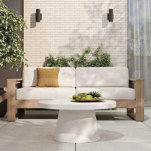 โซฟาไม้สักทันสมัย 2 ที่นั่ง สำหรับกลางแจ้ง พร้อมเบาะรองนั่ง - Product Image 6