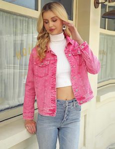 Premium Ladies Jean Jacket Washed <b>Denim</b> <b>Coat</b> Cotton Casual Button Up Streetwear Fashion Comfortable Everyday Stylish Fit Look - Product Image 5