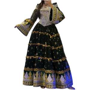 Nuevo Vestido Bohemio Bordado Kuchi de Moda para Mujer, Vestido Largo de Fiesta con Mangas Largas, Bordado a Mano, Cintura Imperio, Corte Holgado - Product Image 1