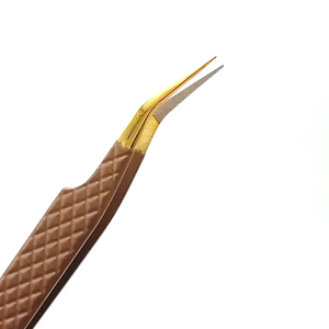 Pinzas personalizadas para extensión de pestañas, mini herramientas de precisión para volumen e isolación, pinzas para pestañas con estuche. - Product Image 3