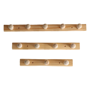 Perchero de madera personalizado de alta calidad, 3 piezas en diferentes tamaños, gancho para colgar ropa, el más vendido. - Product Image 1