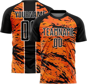 Uniforme de football à manches courtes d'été 100% polyester imprimé personnalisé avec le nom de l'équipe, léger, respirant, séchage rapide, OEM - Product Image 6