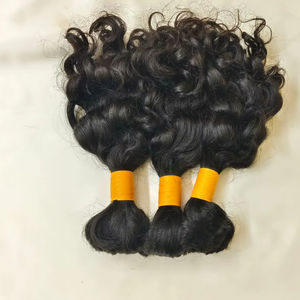 Extensiones de Cabello Humano Remy JERRY HAIRS de 14 Pulgadas, Textura Rizada Profunda, Cabello Indio Virgen, Mechones Dobles Cosidos a Máquina, Todos los Colores - Product Image 1