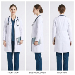 Blouses de laboratoire médicales, blouses de laboratoire hospitalières, blouses chirurgicales longues pour médecins - Product Image 5
