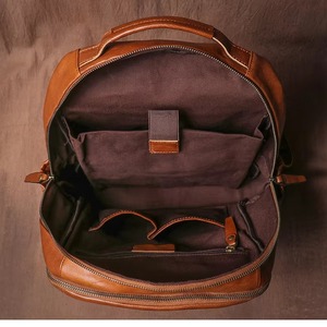 Signature Vintage Leather <b>Backpack</b> <b>Waterproof</b> Anti-Theft Laptop Rucksack Genuine Leather Craft LBP-0435 - Product Image 4