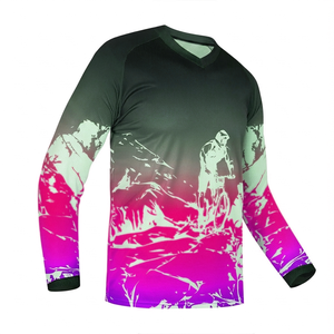 Maillot de cyclisme personnalisé OEM, impression de haute qualité, 100% polyester respirant, maillot de moto pour équipe professionnelle, maillot de vélo MX - Product Image 2