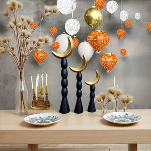 Ornement de luxe en bois en forme de croissant de lune et d'étoile, nouveau design, cadeau du Ramadan, décoration pour l'Aïd. - Product Image 6