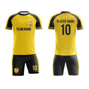 ชุดฟุตบอลโพลีเอสเตอร์ 100% แบบกำหนดเอง พิมพ์ลายดิจิทัล เสื้อแข่งขันฟุตบอลแขนสั้นด้านหน้า ชุดทีม แห้งเร็ว ระบายอากาศได้ดี ชุดแข่งขัน - Product Image 3