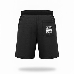 Shorts décontractés unis de qualité supérieure 240 GSM 100% coton style minimaliste avec logo personnalisé pour homme – Idéal pour le quotidien - Product Image 2