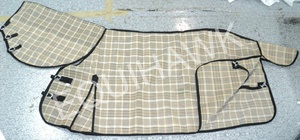 Tapis d'été personnalisé anti-mouches pour chevaux PU MESH NET Ripstop Polycoton Polaire Polyester Remplissage Dressage Utilisation avec fourrure - Product Image 4